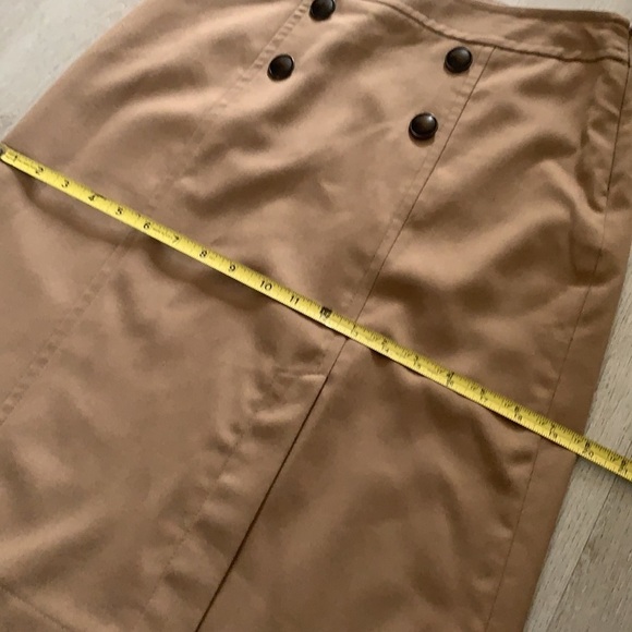NWOT The Limited tan skirt buttons high waist classic vintage inspired sz 4 midi - Picture 9 of 11